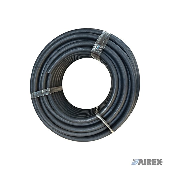 Tubo in gomma SBR nero con superficie liscia per aria compressa e fluidi industriali. AIREX