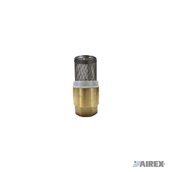 Valvola di fondo in ottone con filtro a rete per l'aspirazione di carburanti. AIREX