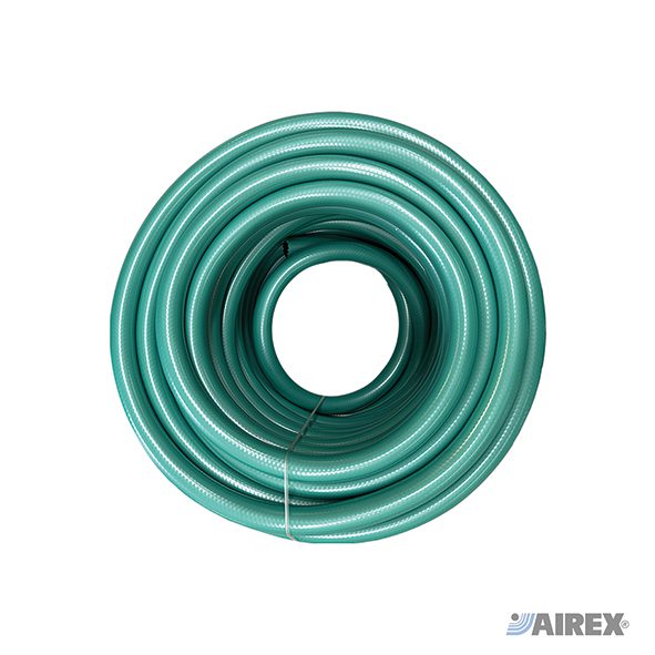 Tubo professionale in poliuretano retinato Ragno di colore verde per aria compressa. AIREX