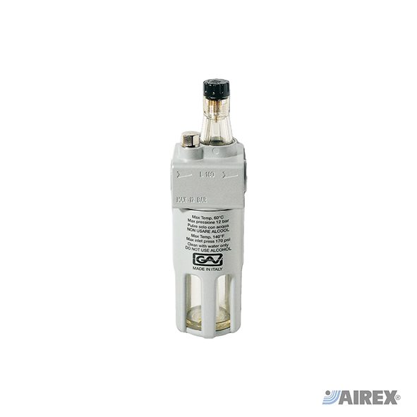 Lubrificatore pneumatico a nebbia d'olio con robusta tazza di protezione. AIREX