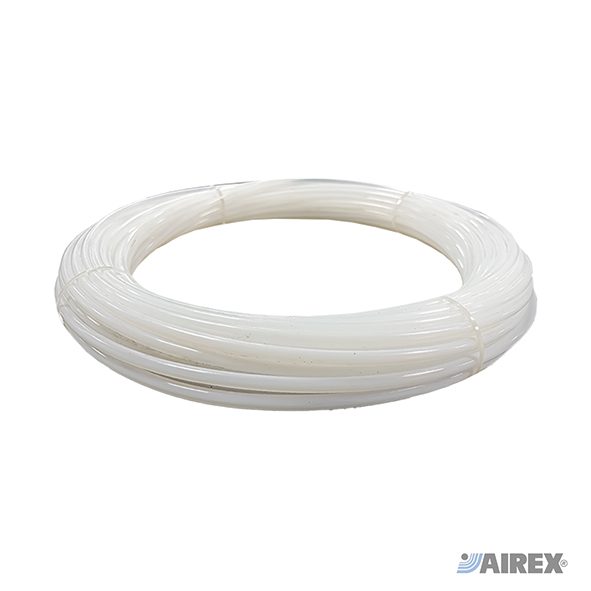 Tubo lineare in P.T.F.E. bianco resistente ad alte temperature e agenti chimici. AIREX