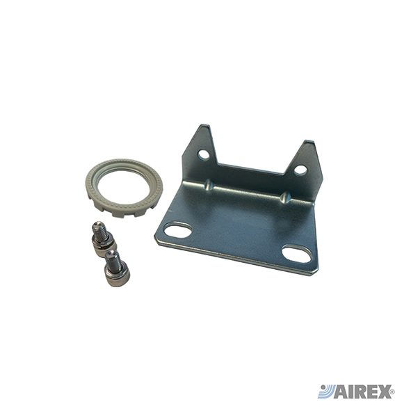 Squadrette, staffe e ghiere di fissaggio metalliche per componenti SMC. AIREX