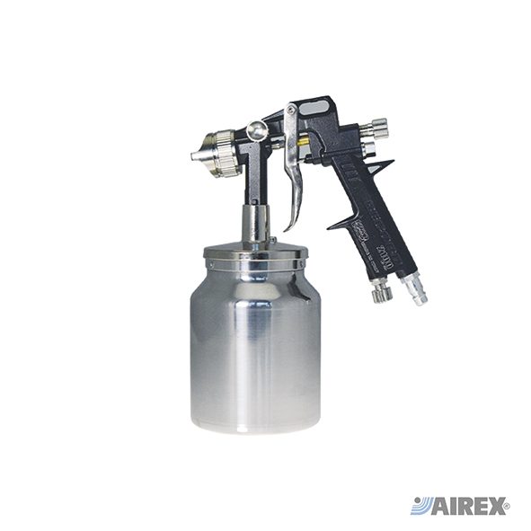 Aerografo serie professionale con serbatoio inferiore in alluminio per grandi superfici. AIREX