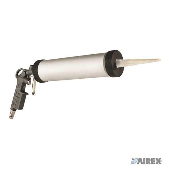 Pistola a cartuccia per l'applicazione precisa di sigillanti e silicone con fusto in metallo. AIREX
